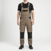 Ogrodniczki CXS STRETCH Beżowo-Czarne