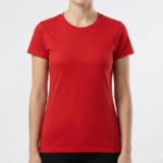 T-shirt BASIC Damski Czerwony