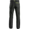 Spodnie CXS AKRON, męskie, sotshell, kolor czarny, HV żółte/pomarańczowe elementy