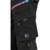 Spodnie CXS LEONIS, męskie, kolor czarny, niebiesko-czerwone elementy