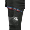 Spodnie CXS LEONIS, męskie, kolor czarny, niebiesko-czerwone elementy