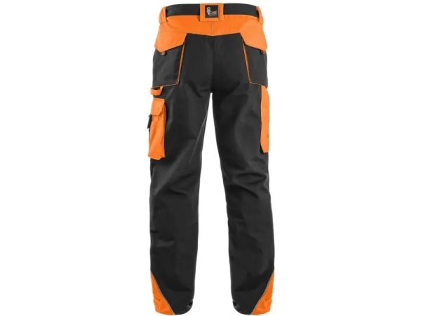 Spodnie CXS SIRIUS BRIGHTON, męskie, kolor czarno-pomarańczowy