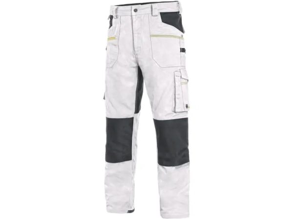 Spodnie CXS STRETCH, męskie, kolor biało-szary